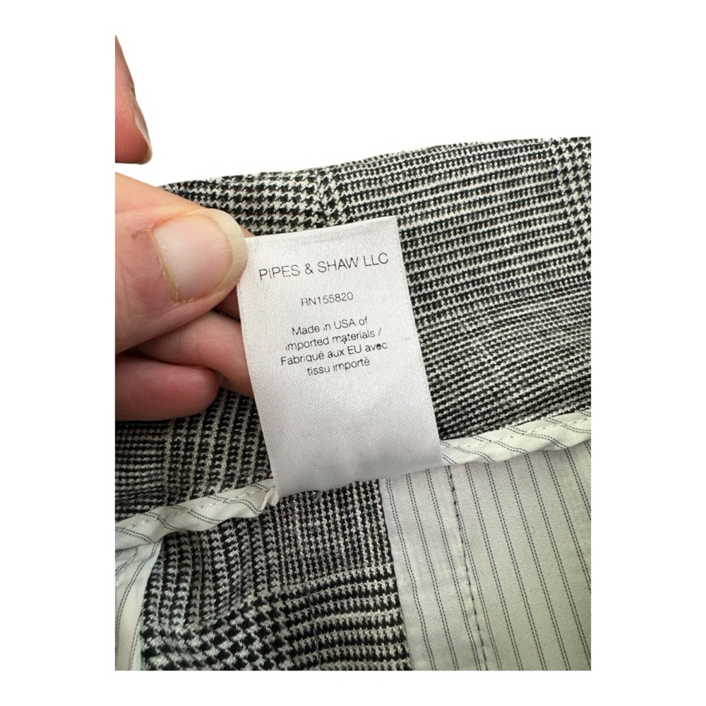 VERONICA BEARD | $395 Cormac Glen Plaid Cropped Trouser in Grey Motif, Size 6 - Picture 11 of 13